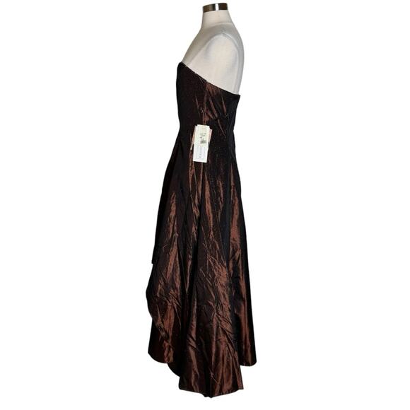 Vintage Scott McClintock Brown Strapless Sparkle Evening Gown Dress Womens 12 - Picture 3 of 12